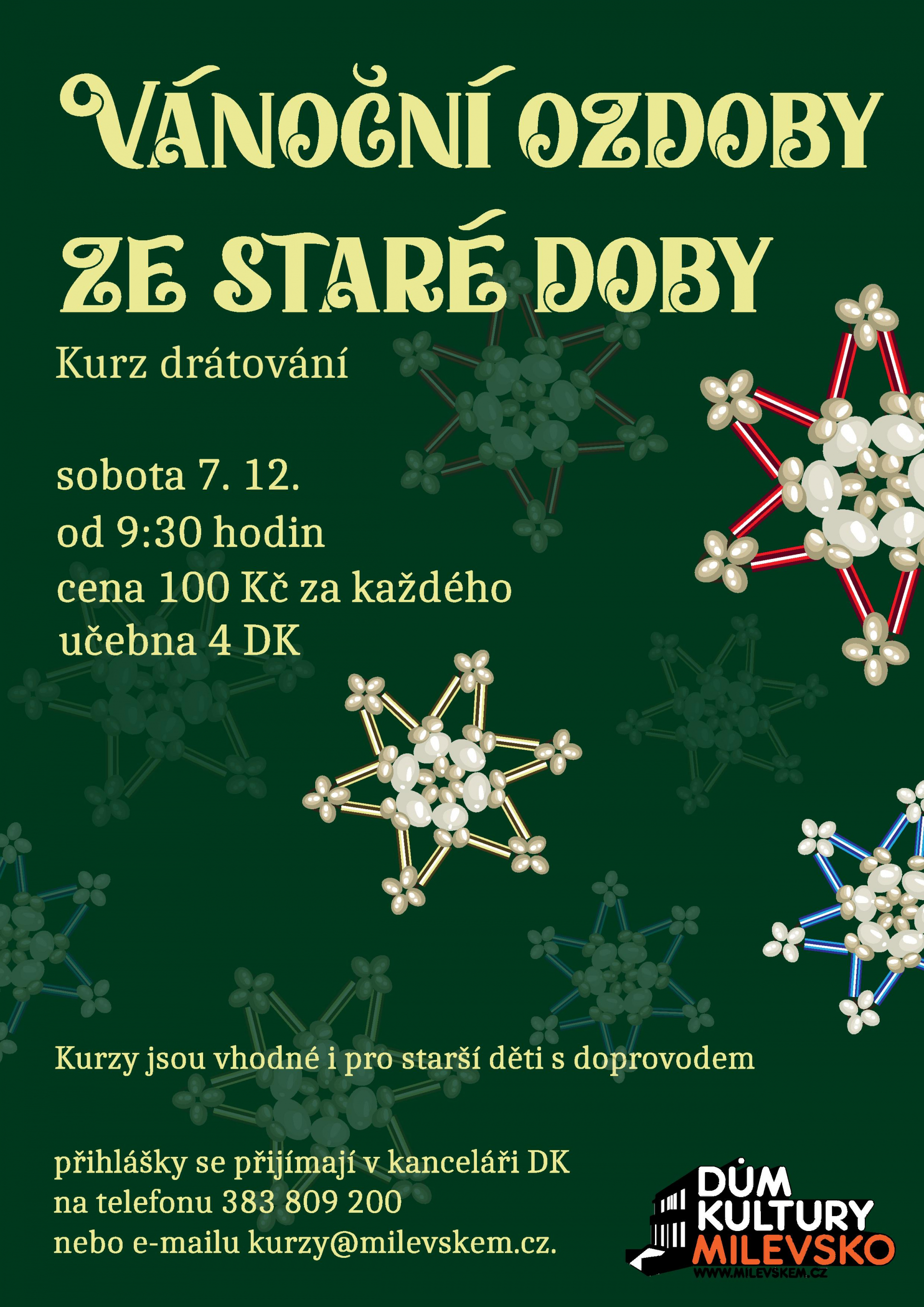 Plakát Kurz drátování - Vánoční ozdoby ze staré doby