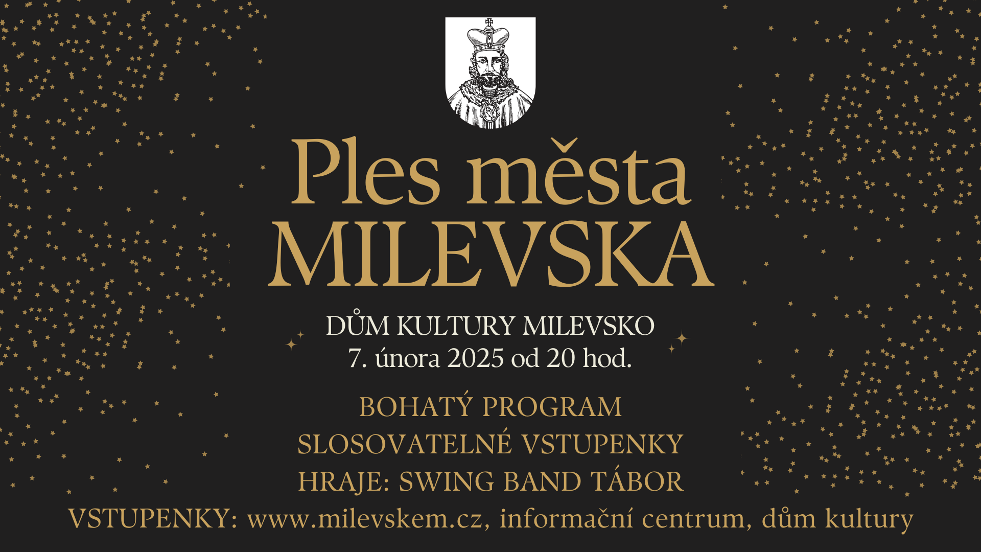 Plakát Ples města Milevska 2025