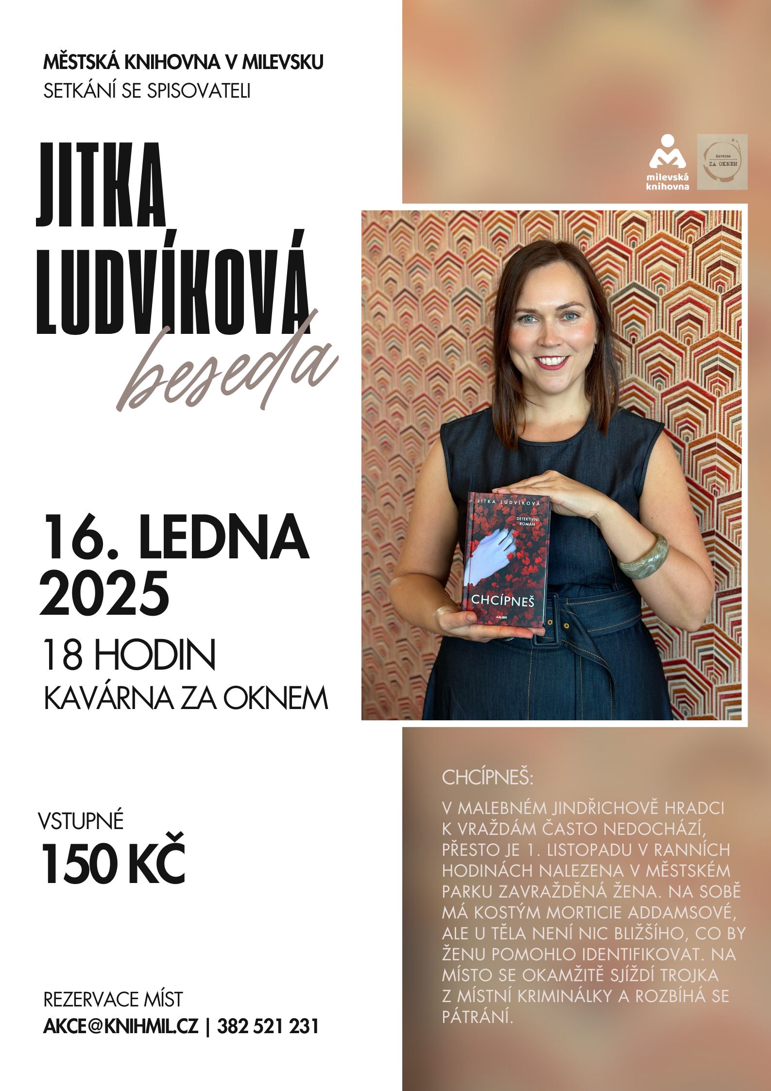 Plakát Setkání se spisovateli: Jitka Ludvíková