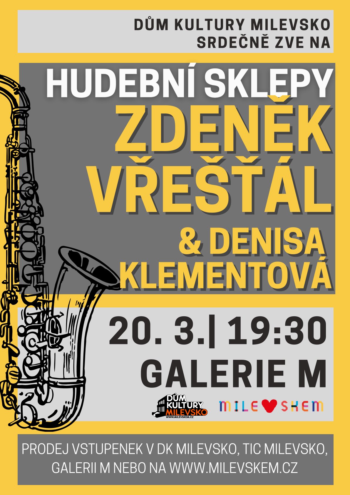 Plakát Hudební sklepy - Zdeněk Vřešťál & Denisa Klementová