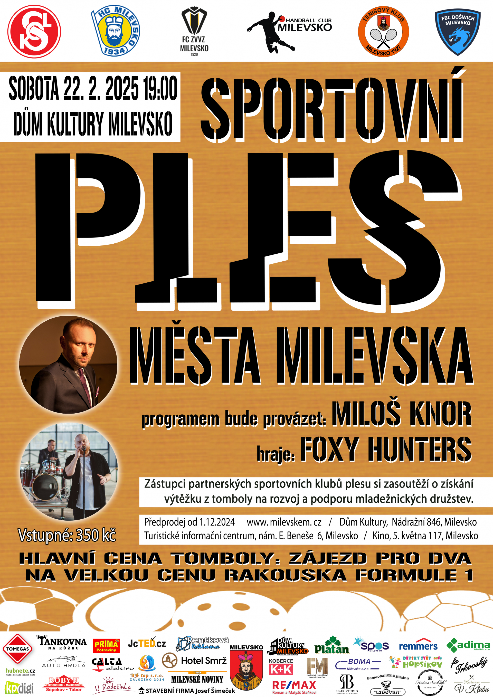 Plakát Sportovní ples města Milevska