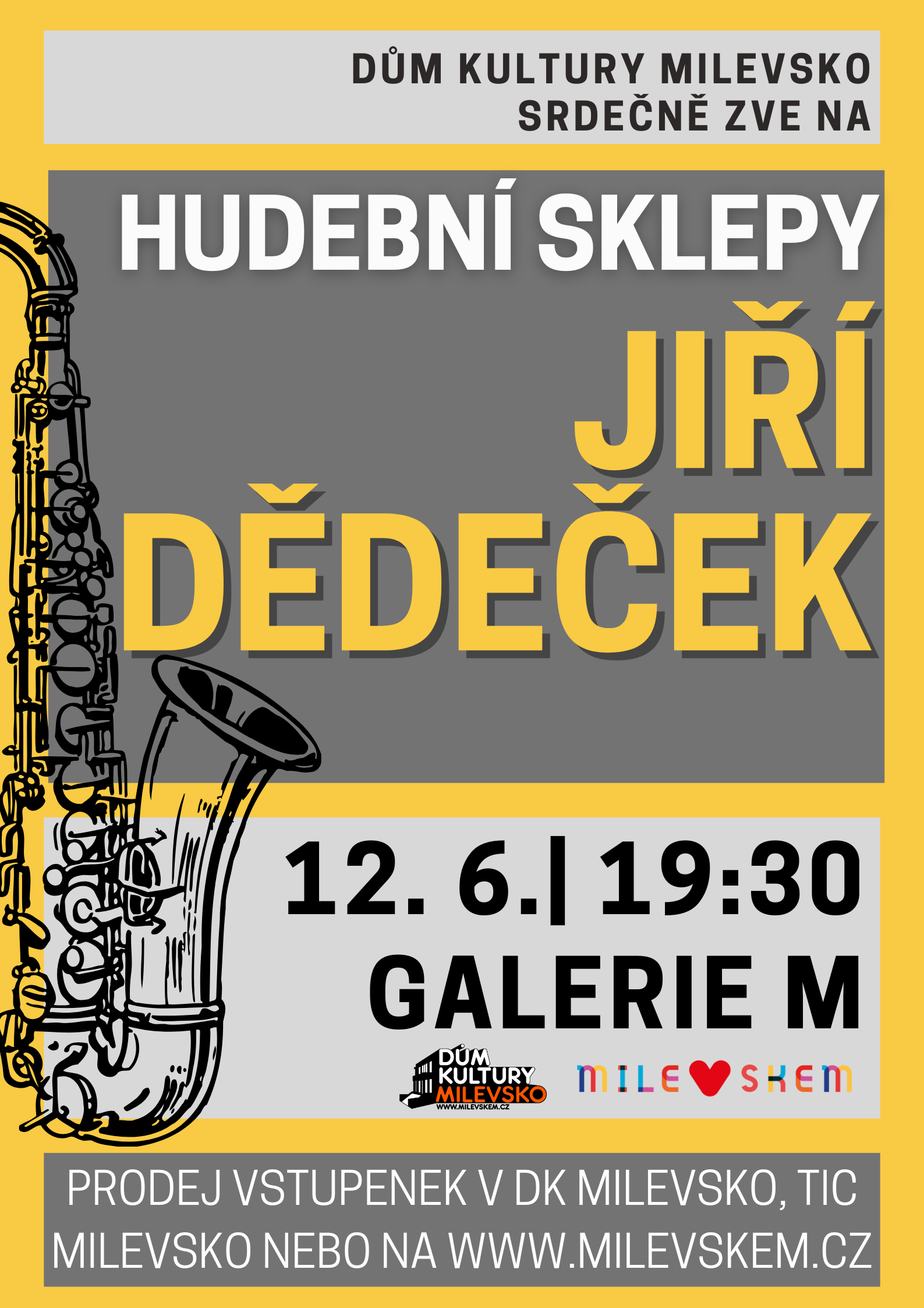 Plakát Hudební sklepy - Jiří Dědeček