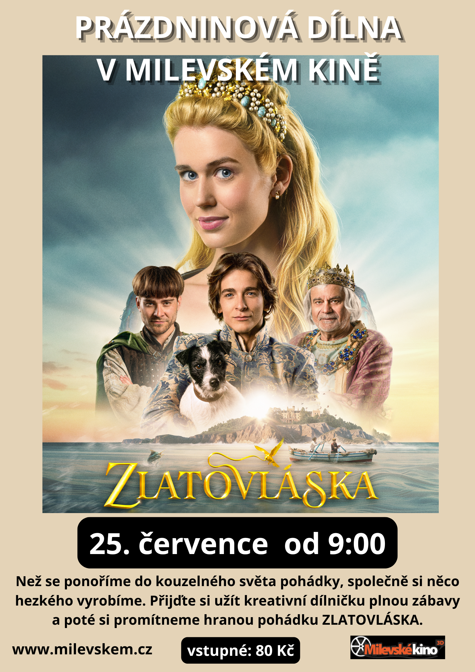 Plakát Prázdninová dílna + Zlatovláska