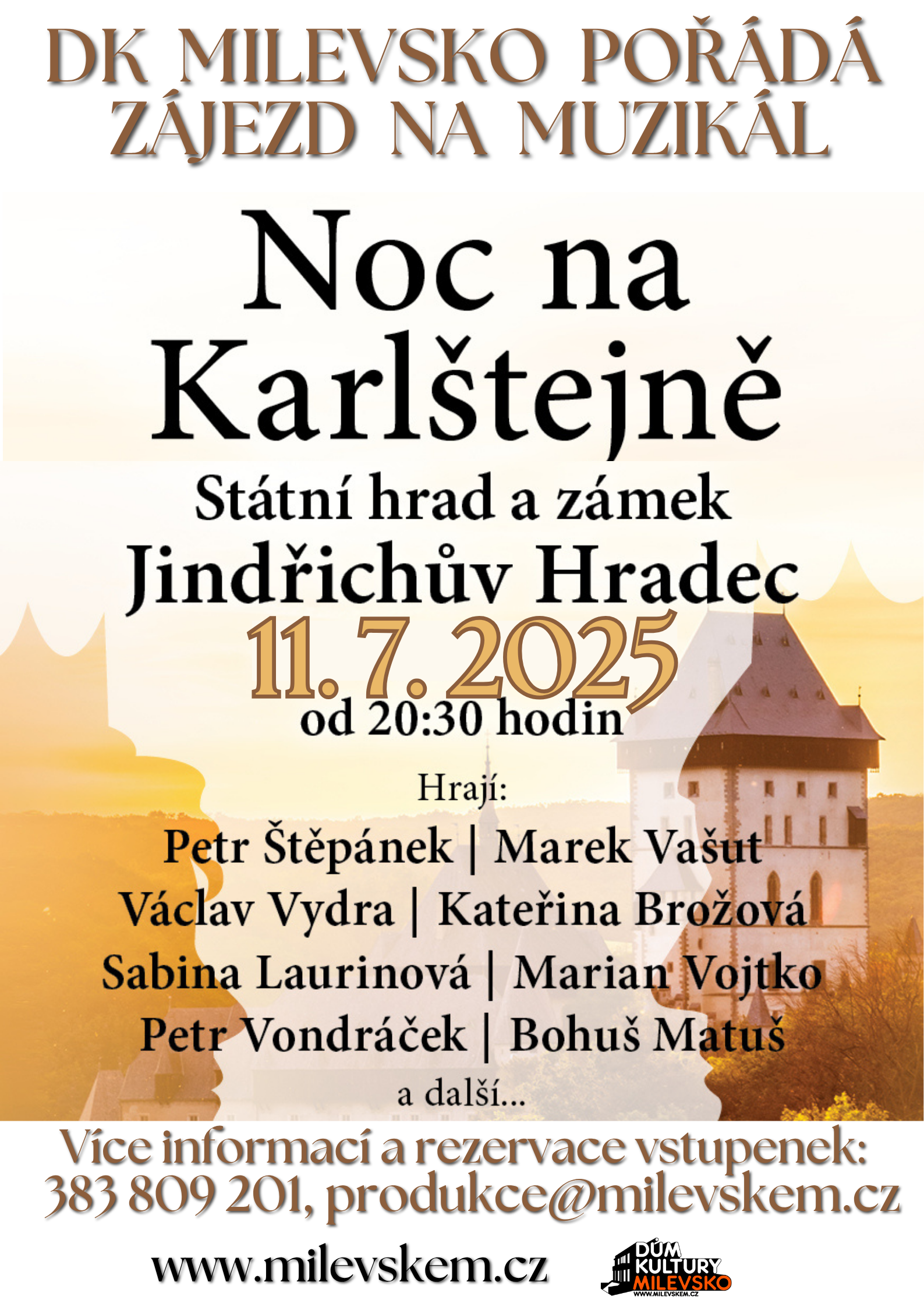 Plakát Zájezd na muzikál Noc na Karlštejně