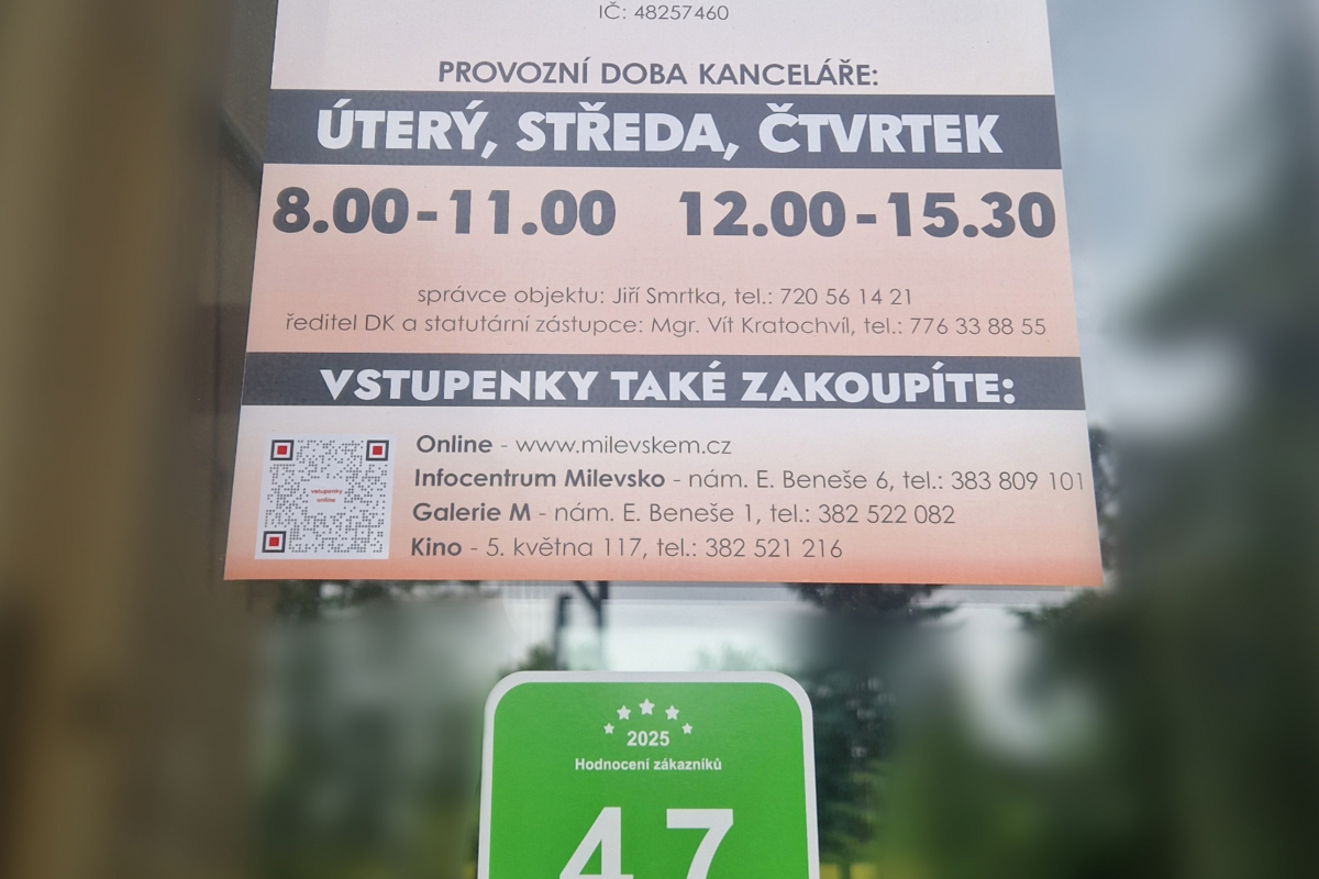 Dům kultury byl oceněn hodnocením 