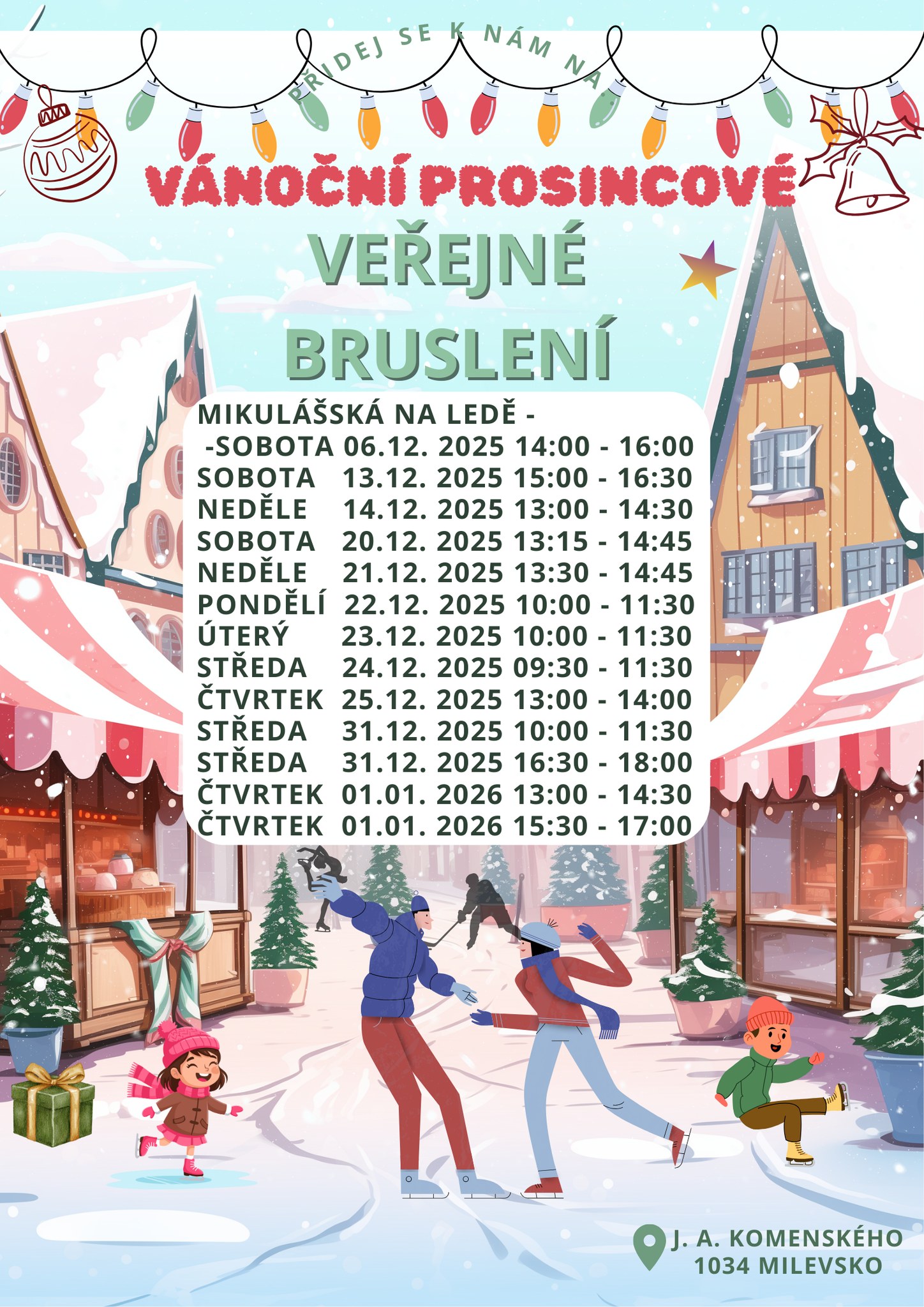 Plakát Veřejné bruslení