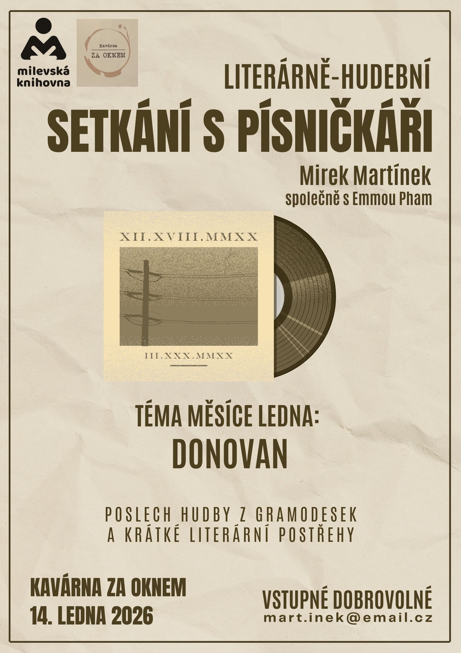 Plakát Literárně-hudební Setkání s písničkáři