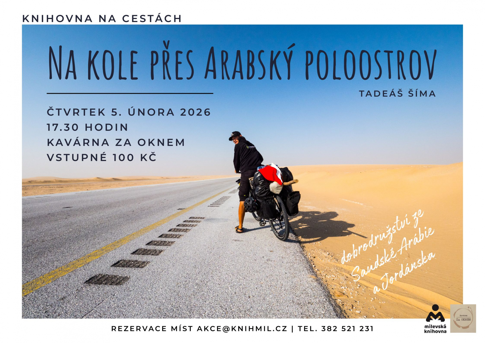 Plakát Knihovna na cestách: Na kole přes Arabský poloostrov