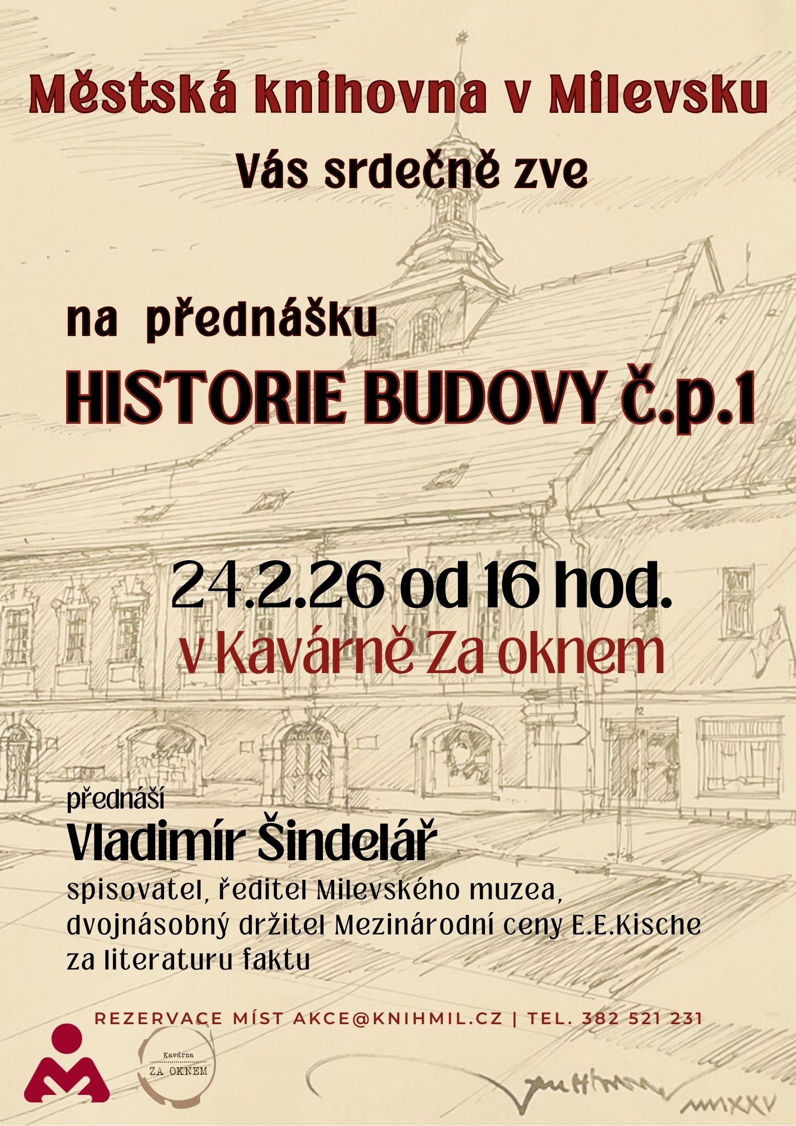 Plakát Vladimír Šindelář: Historie budovy č. p. 1