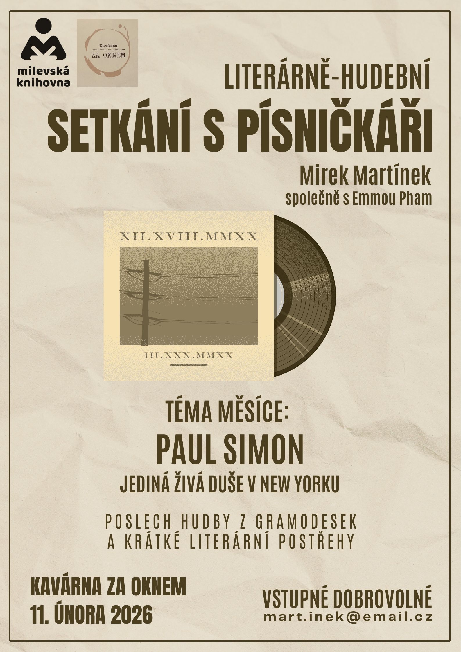 Plakát Literárně-hudební Setkání s písničkáři