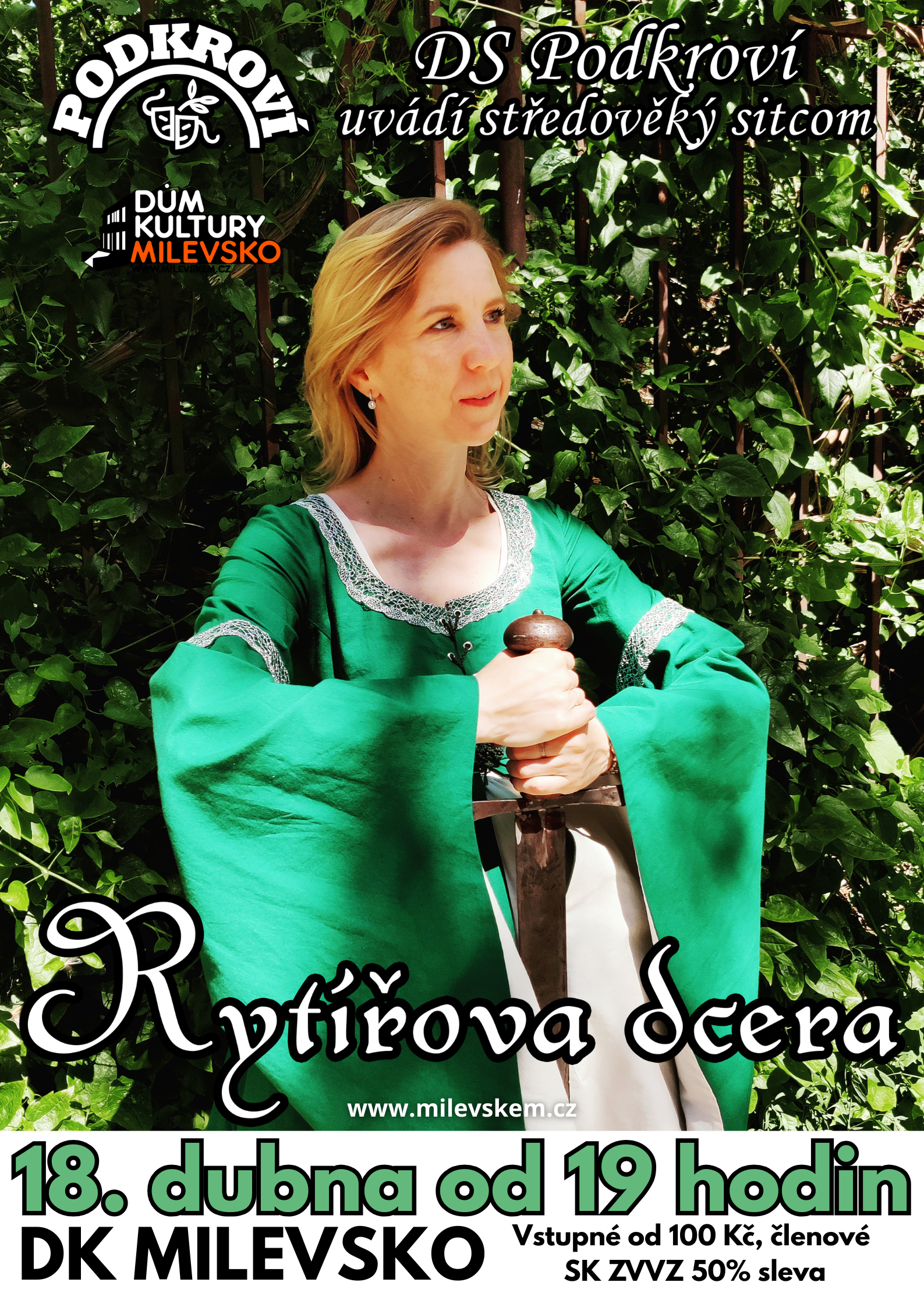 Plakát Divadlo - Rytířova dcera