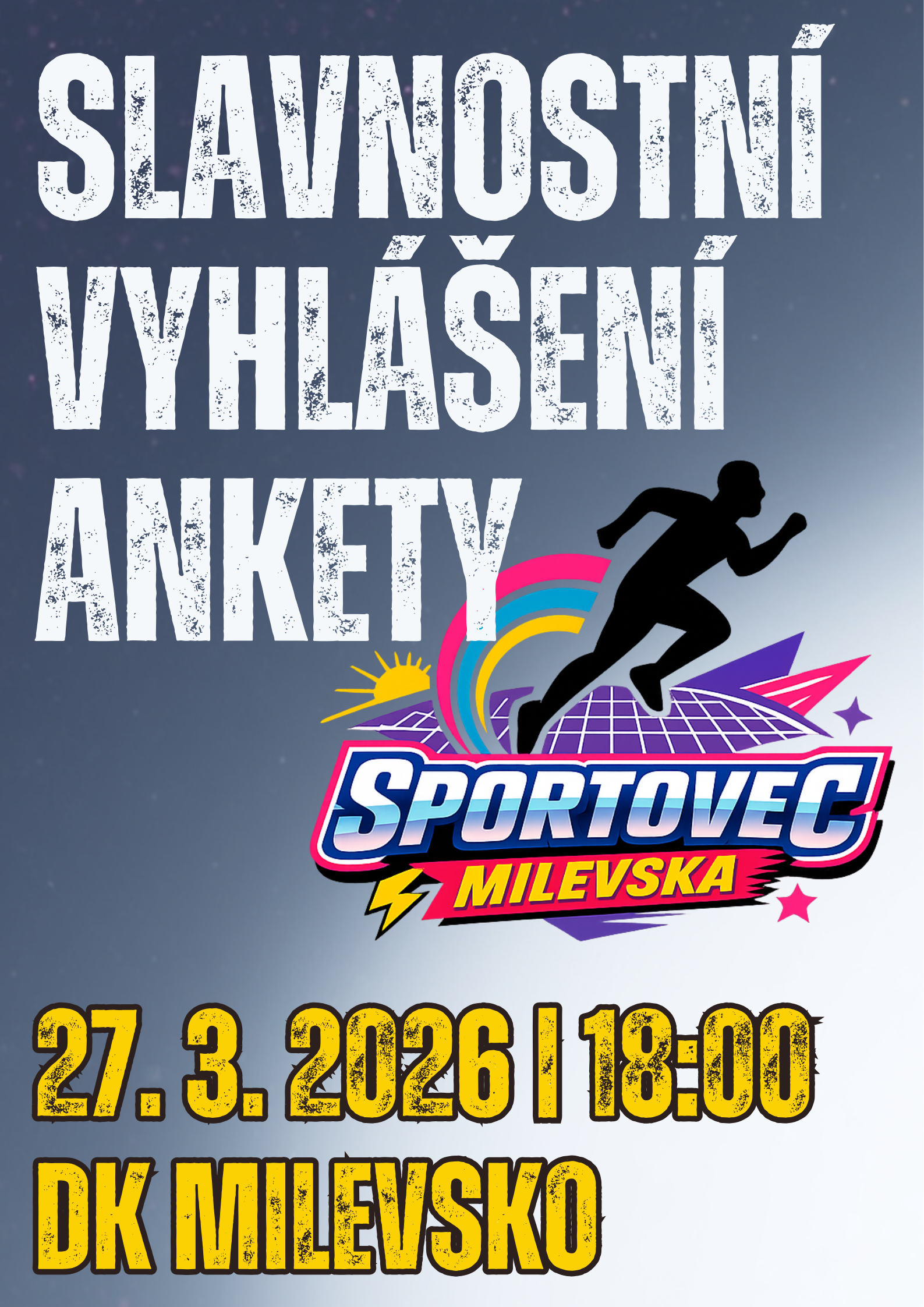 Plakát Sportovec města Milevska 2025
