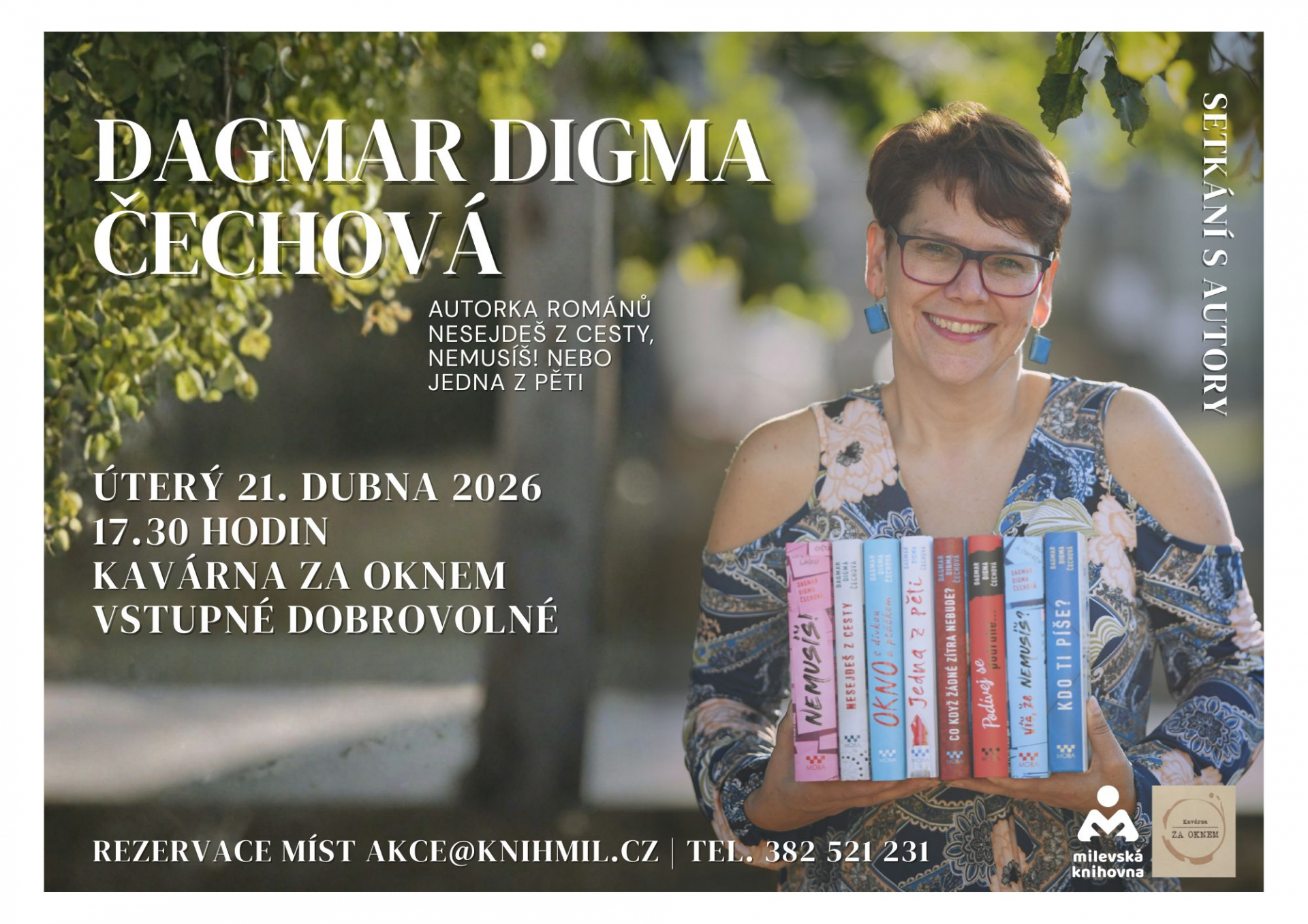 Plakát Setkání s autory - Dagmar Digma Čechová
