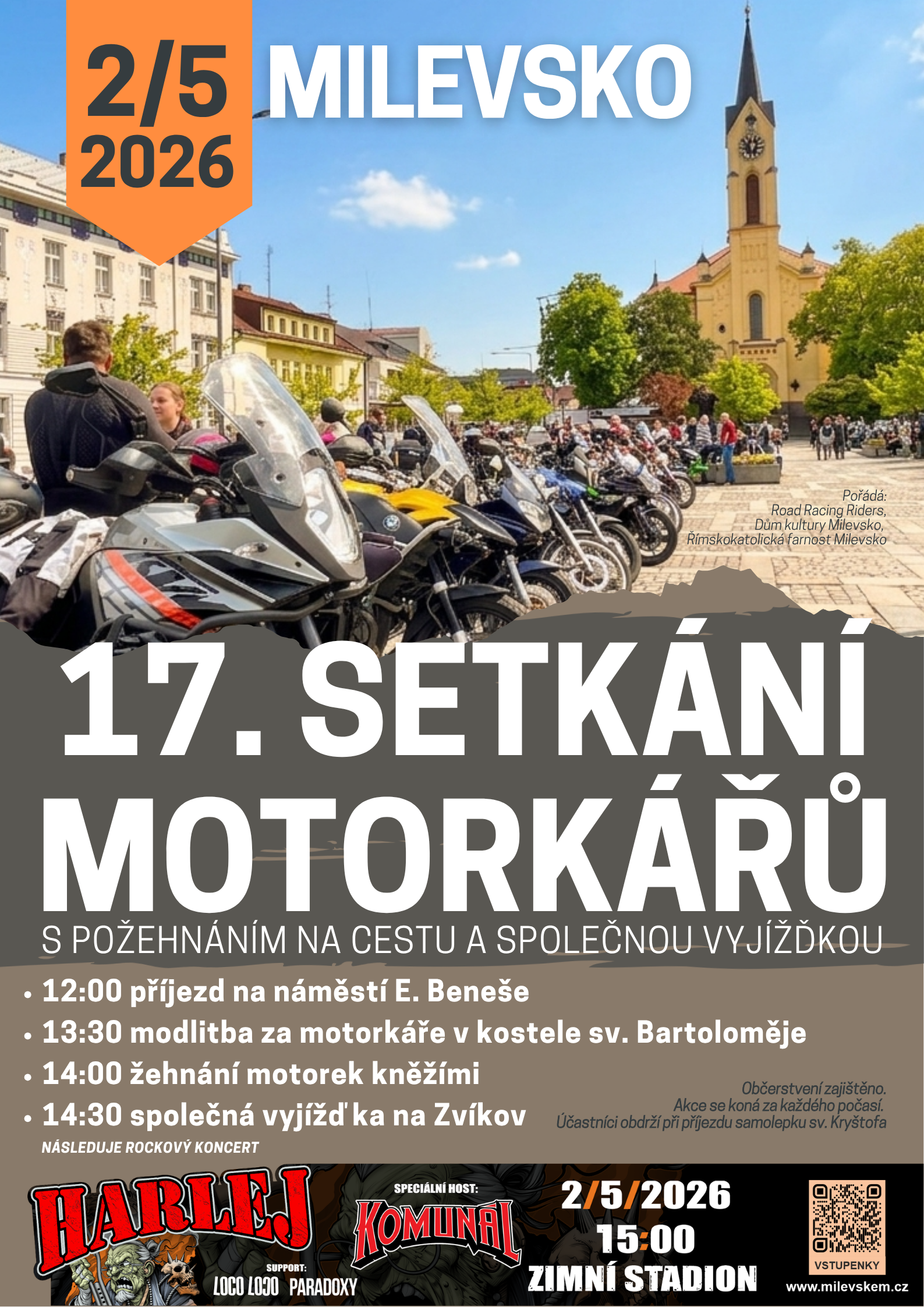 Plakát 17.  Setkání motorkářů s požehnáním na cestu 