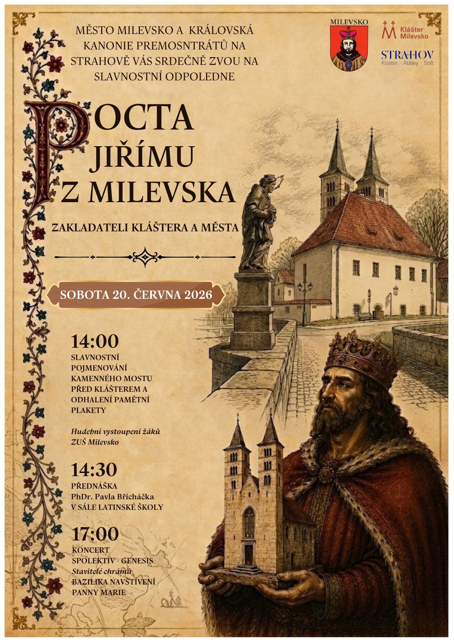 Plakát Pocta Jiřímu z Milevska