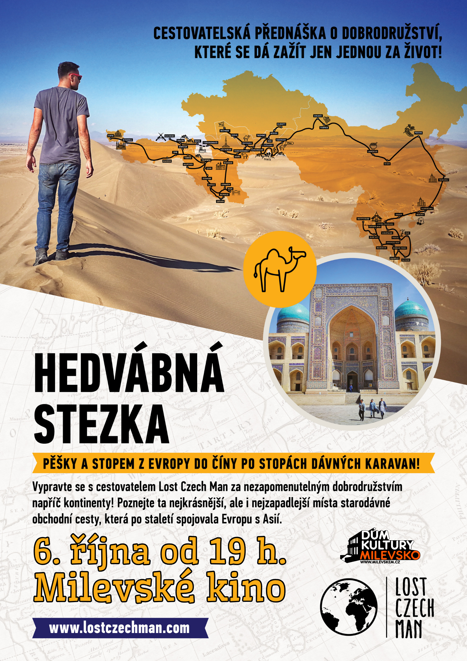 Plakát Lost Czech Man - Hedvábná stezka