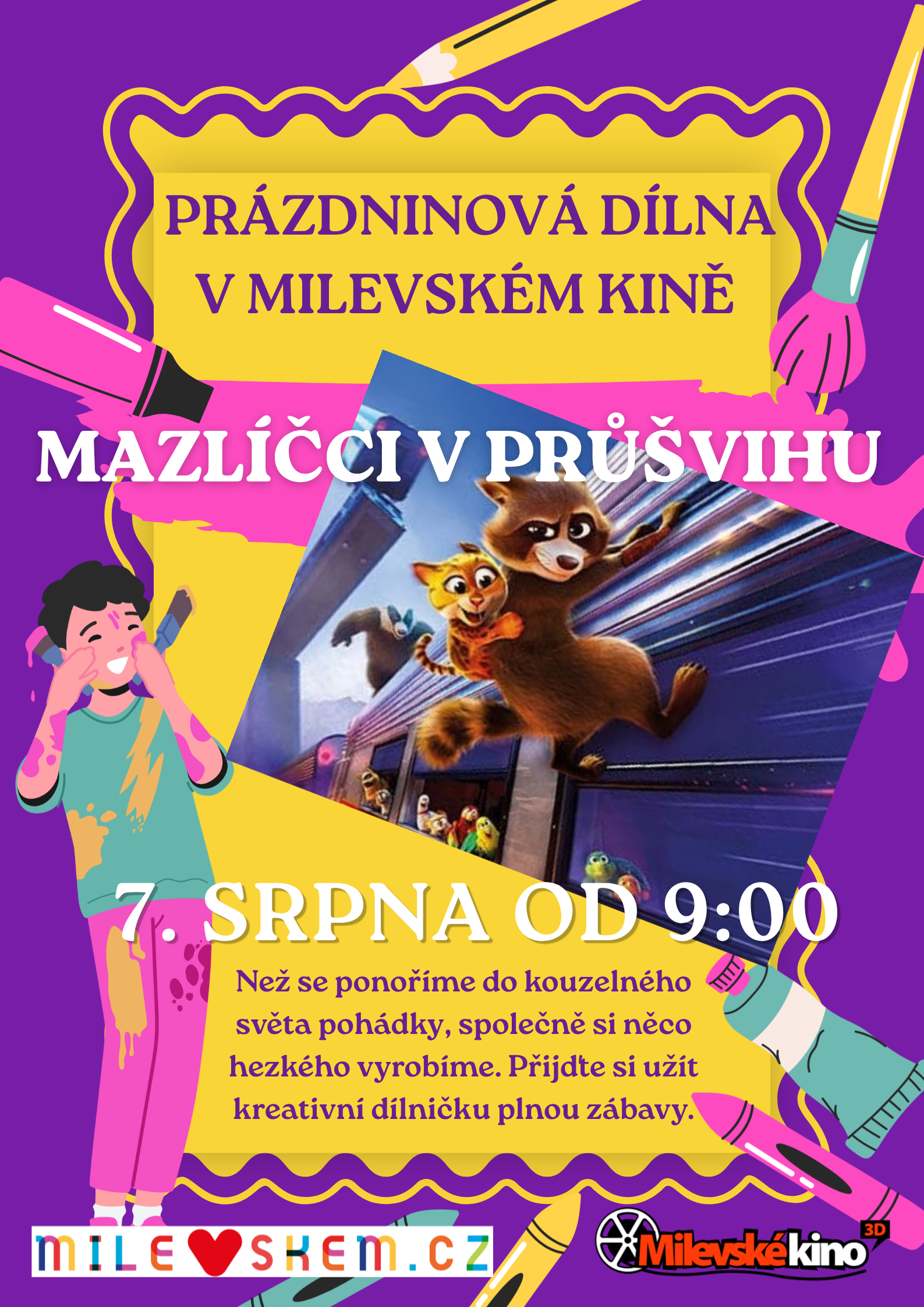 Plakát Prázdninová dílna: Mazlíčci v průšvihu