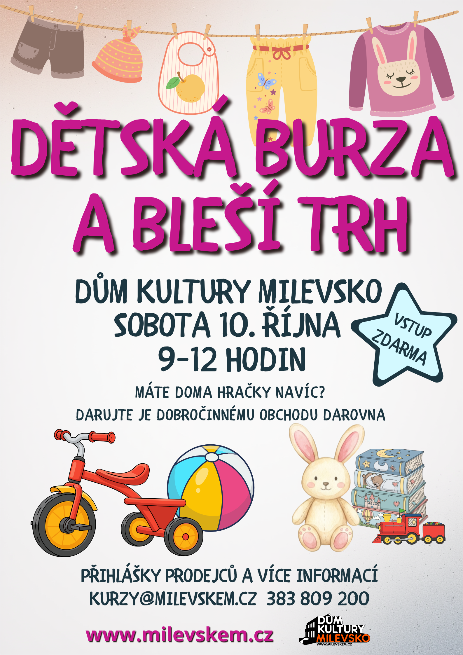 Plakát Podzimní dětská burza a bleší trh