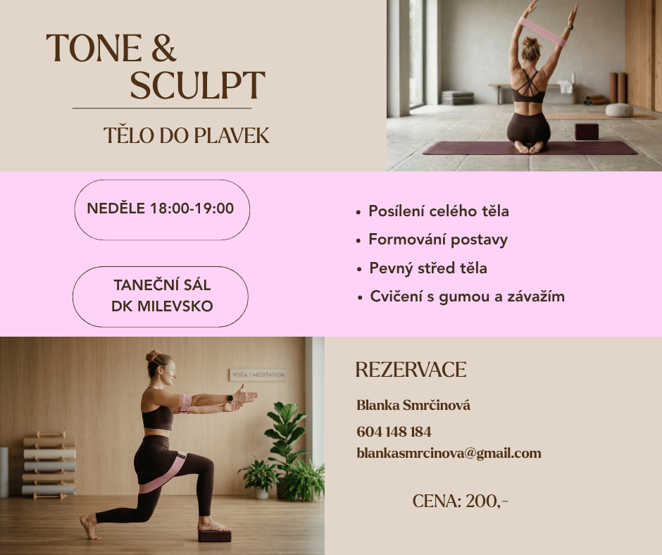 Plakát Tone&Sculpt - posilování s pomůckami 