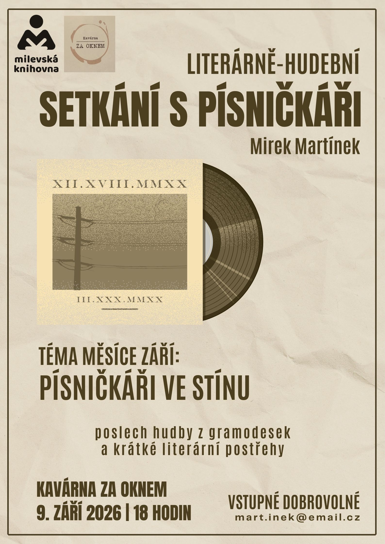 Plakát Literárně-hudební Setkání s písničkáři