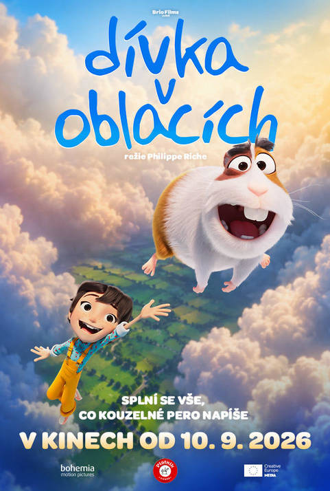 Plakát Dívka v oblacích