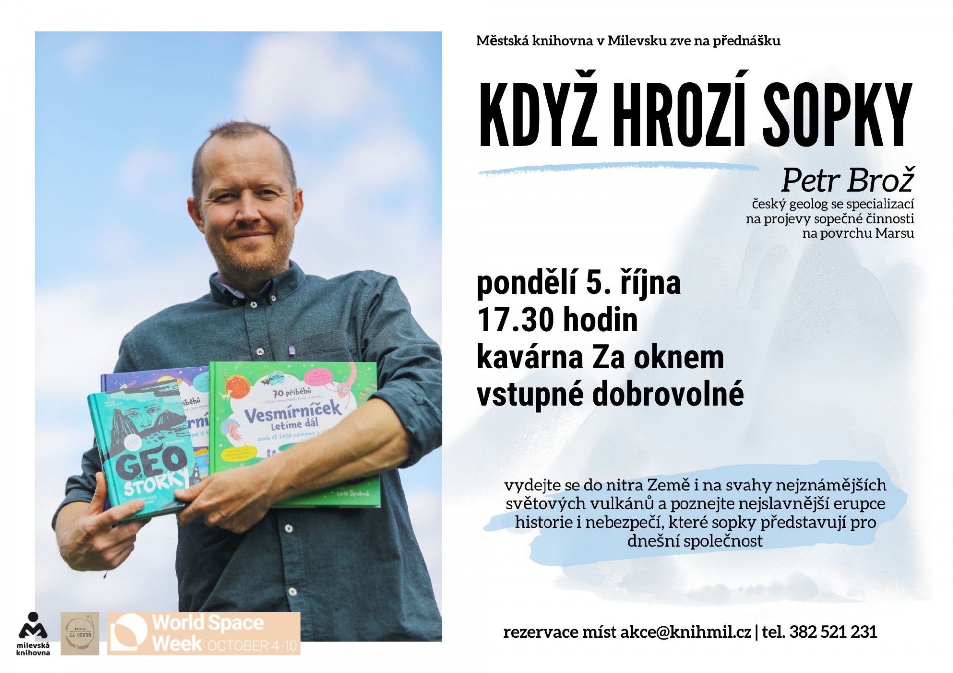 Plakát Přednáška: Když hrozí sopky
