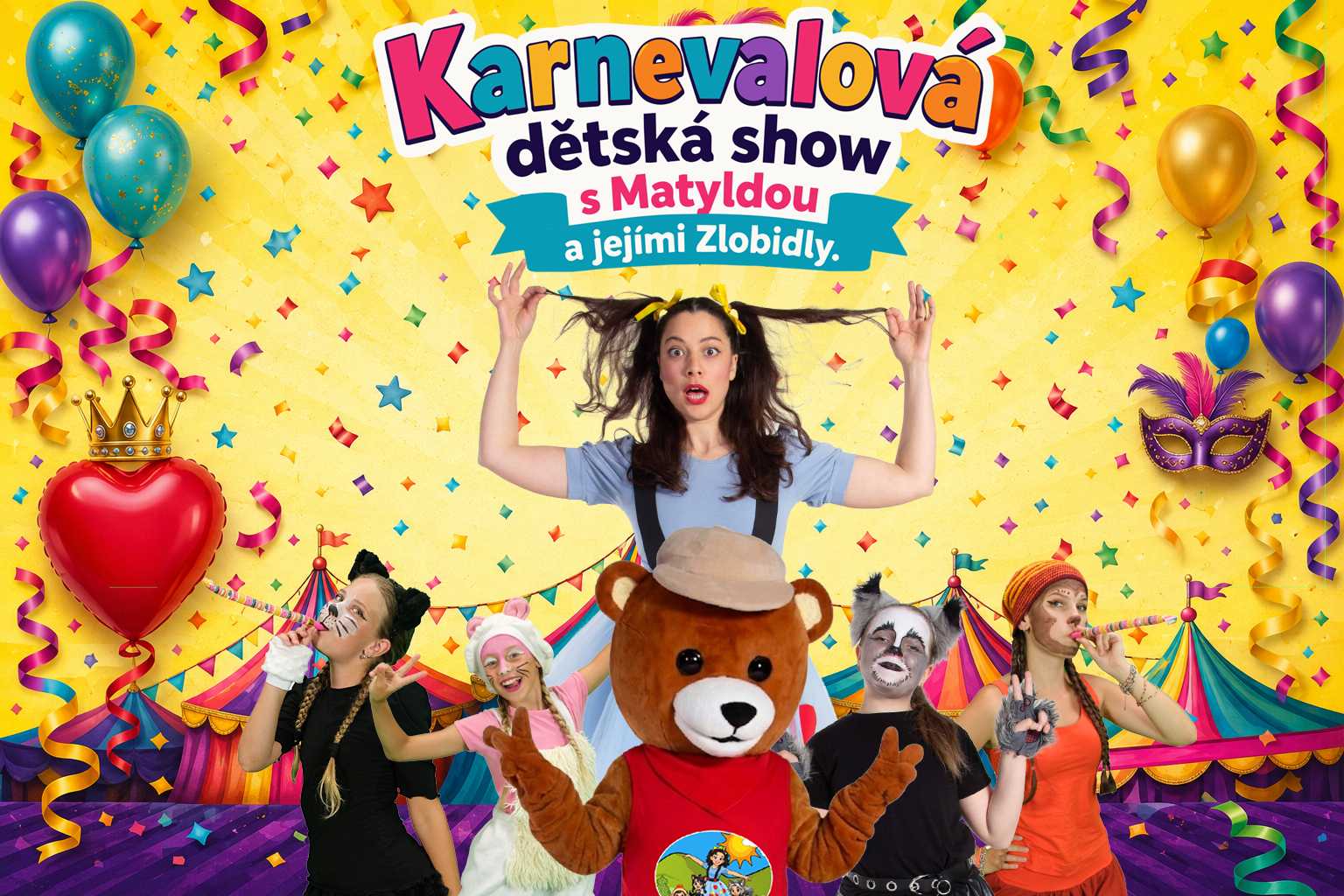 Plakát Karnevalová dětská show s Matyldou a jejími Zlobidly