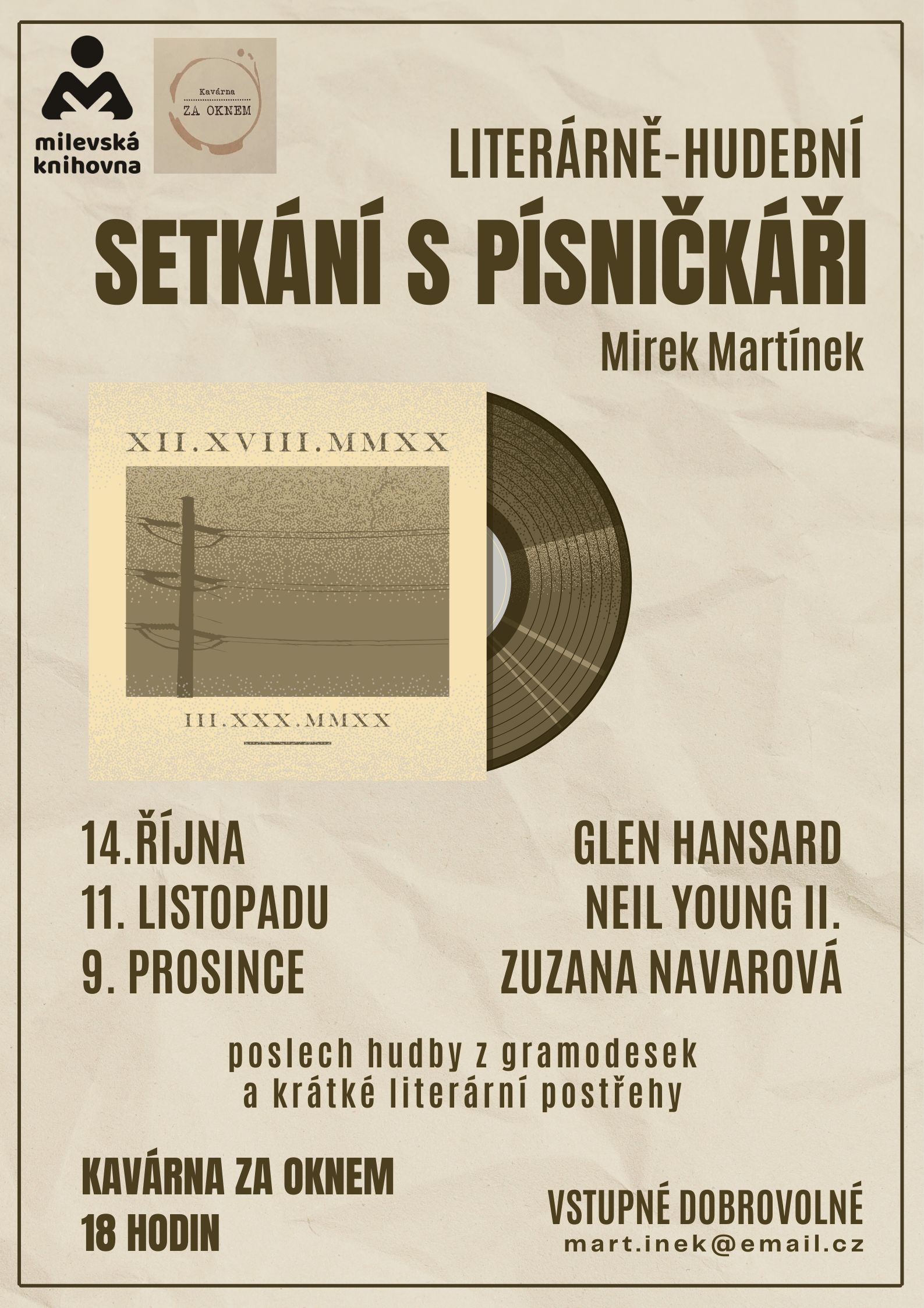Plakát: Literárně-hudební Setkání s písničkáři