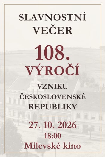 Plakát: Oslava 108. výročí vzniku Československa